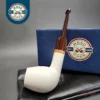 MBSD Meerschaum Deluxe Devil Anse Block Meerschaum Pipe, Briar-Mortise