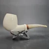 MBSD Meerschaum Deluxe Bent Egg Block Meerschaum Pipe Briar-Mortise, 9mm - Image 3