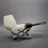 MBSD Meerschaum Deluxe Devil Anse Block Meerschaum Pipe, Briar-Mortise - Image 3