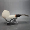 MBSD Meerschaum Deluxe Bent Egg Block Meerschaum Pipe, Briar-Mortise - Image 3
