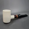 MBSD Meerschaum Deluxe Smooth Poker Block Meerschaum Pipe, Briar-Mortise - Image 3