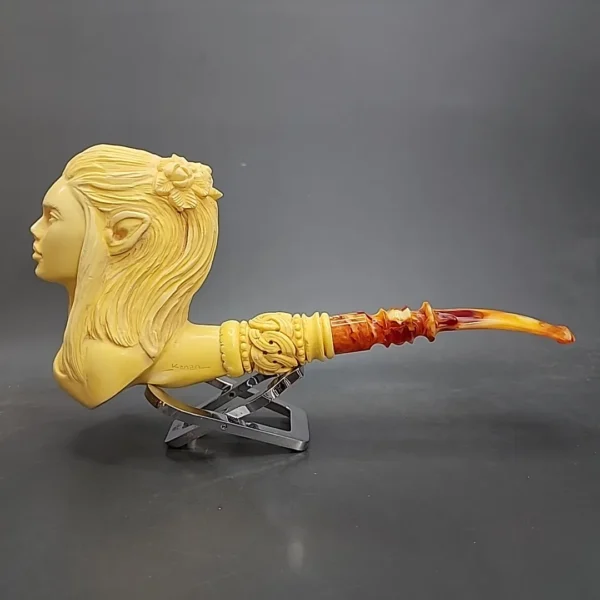 MBSD Masters Kenan Elf Princess Block Meerschaum Pipe, New - Image 3