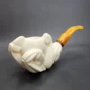 MBSD Meerschaum Deluxe Claw by Kenan Block Meerschaum Pipe, Briar-Mortise - Image 3