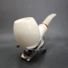 MBSD Meerschaum Deluxe Bent Egg Block Meerschaum Pipe Briar-Mortise, 9mm - Image 4
