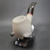 MBSD Meerschaum Deluxe Bent Egg Block Meerschaum Pipe, Briar-Mortise - Image 4