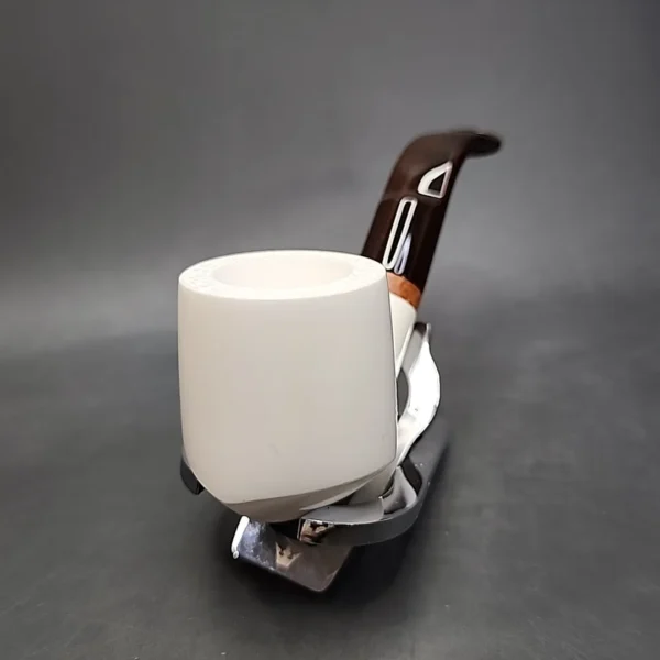MBSD Meerschaum Deluxe Bo Pot Block Meerschaum Pipe, Briar-Mortise - Image 4
