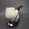 MBSD Meerschaum Deluxe Bent Brandy Block Meerschaum Pipe, Briar-Mortise - Image 4
