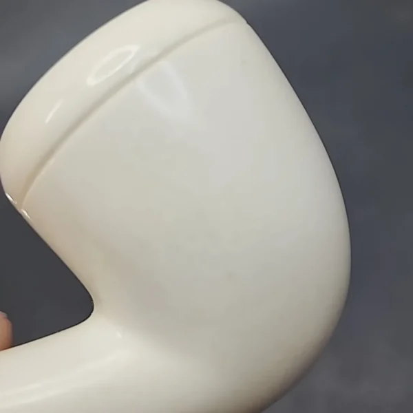 MBSD Meerschaum Deluxe Bent Rhodesian Block Meerschaum Pipe, Briar-Mortise - Image 4