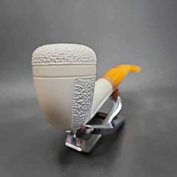 MBSD Meerschaum Deluxe Bent Dublin Block Meerschaum Pipe, Briar-Mortise [SOLD OUT] - Image 5