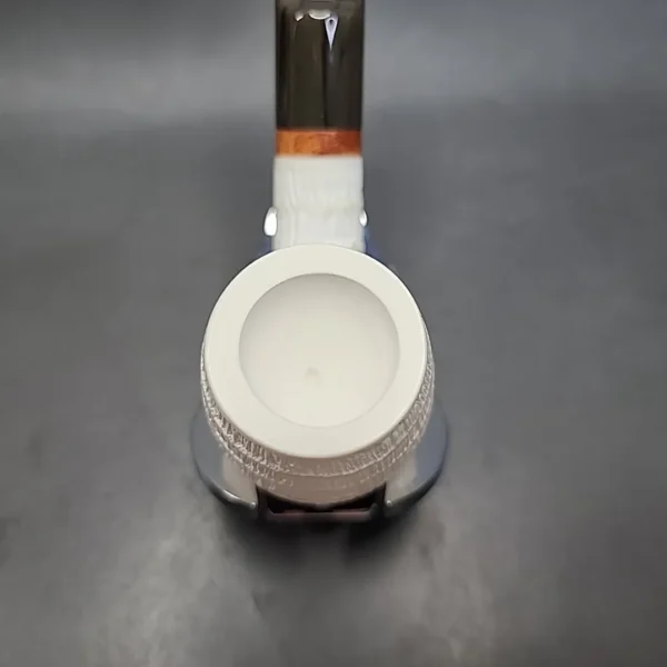 MBSD Meerschaum Deluxe Bent Egg Block Meerschaum Pipe, Briar-Mortise [SOLD] - Image 5