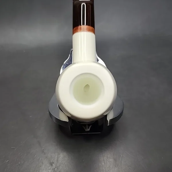 MBSD Meerschaum Deluxe Devil Anse Block Meerschaum Pipe, Briar-Mortise - Image 5
