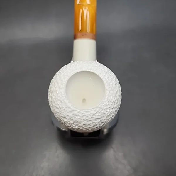 MBSD Meerschaum Deluxe Bent Dublin Block Meerschaum Pipe, Briar-Mortise [SOLD OUT] - Image 6