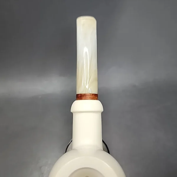 MBSD Meerschaum Deluxe Bent Egg Block Meerschaum Pipe Briar-Mortise, 9mm - Image 6