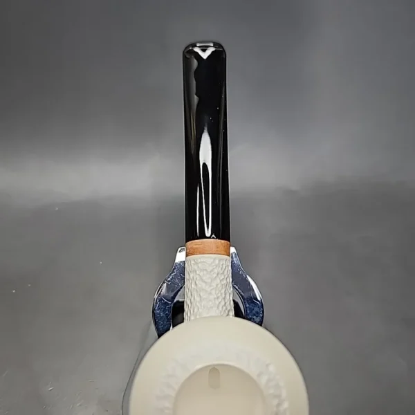 MBSD Meerschaum Deluxe Straight Rhodesian Block Meerschaum Pipe, Briar-Mortise - Image 6