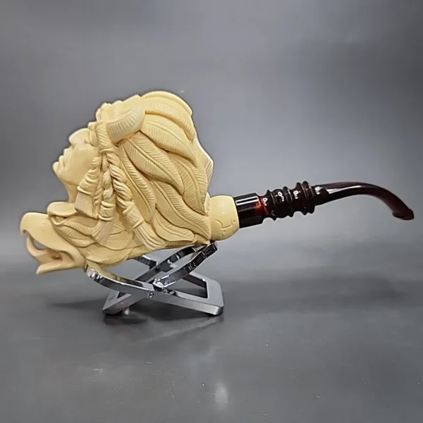 SMS Baglan Double Block Meerschaum Pipe, Display Case, Unsmoked - Image 6