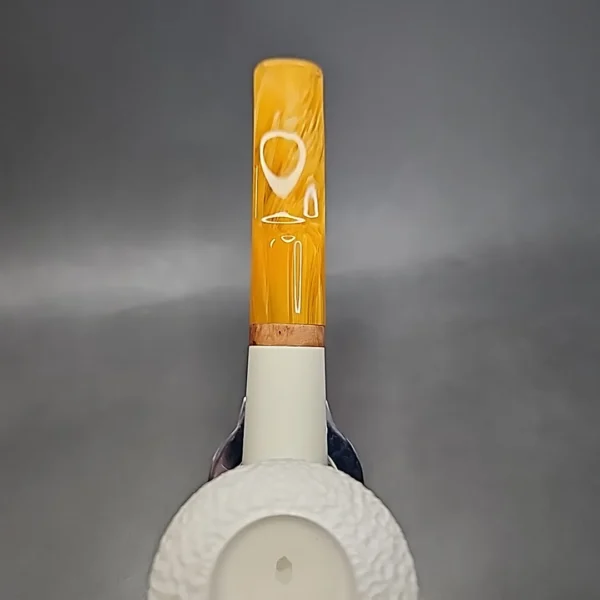 MBSD Meerschaum Deluxe Bent Dublin Block Meerschaum Pipe, Briar-Mortise [SOLD OUT] - Image 7