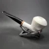 MBSD Meerschaum Deluxe Straight Rhodesian Block Meerschaum Pipe, Briar-Mortise - Image 7