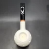MBSD Meerschaum Deluxe Lattice Calabash Block Meerschaum Pipe, Briar-Mortise - Image 7