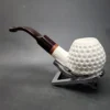 MBSD Meerschaum Deluxe Bent Brandy Block Meerschaum Pipe, Briar-Mortise - Image 7