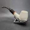 MBSD Meerschaum Deluxe Bent Brandy Block Meerschaum Pipe, Briar-Mortise - Image 7