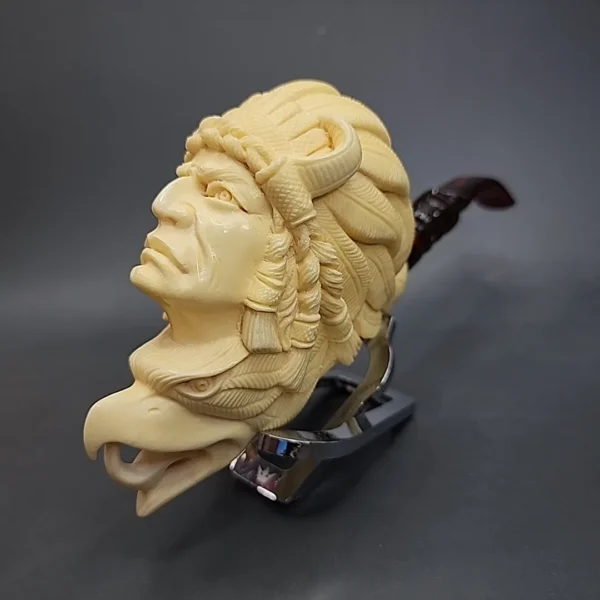 SMS Baglan Double Block Meerschaum Pipe, Display Case, Unsmoked - Image 7