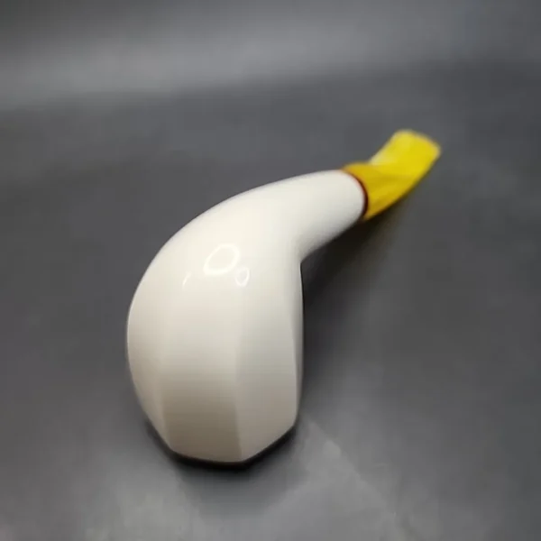 MBSD Meerschaum Deluxe Bent Block Meerschaum Pipe, Briar-Mortise - Image 8
