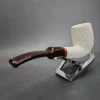 MBSD Meerschaum Deluxe Bent Billiard Block Meerschaum Pipe, Briar-Mortise [SOLD] - Image 8