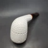 MBSD Meerschaum Deluxe Lattice Block Meerschaum Pipe, Briar-Mortise - Image 8