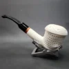 MBSD Meerschaum Deluxe Lattice Calabash Block Meerschaum Pipe, Briar-Mortise - Image 8