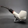 MBSD Meerschaum Deluxe Bent Egg Block Meerschaum Pipe, Briar-Mortise - Image 8