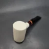 MBSD Meerschaum Deluxe Smooth Poker Block Meerschaum Pipe, Briar-Mortise - Image 8