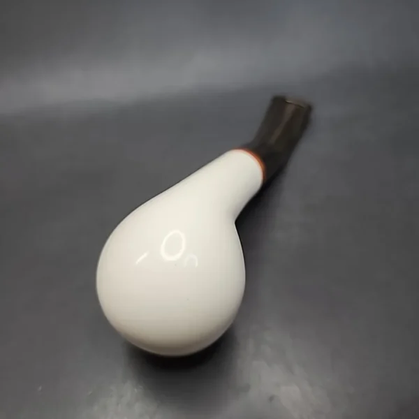 MBSD Meerschaum Deluxe Bent Brandy Block Meerschaum Pipe, Briar-Mortise - Image 8