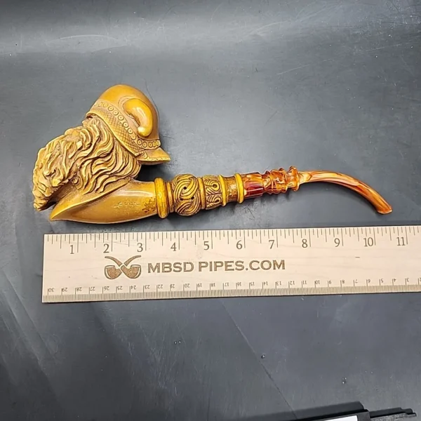 MBSD Meerschaum Masters by Kenan, XXL Dwarven Warrior, Block Meerschaum Pipe, New - Image 8