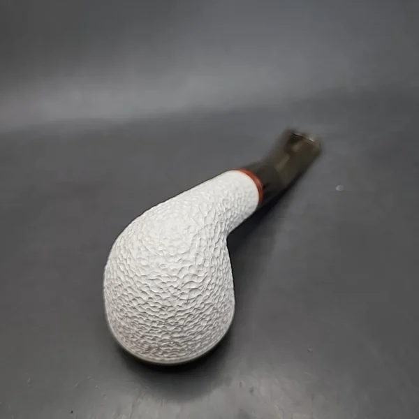 MBSD Meerschaum Deluxe Bent Rhodesian Block Meerschaum Pipe, Briar-Mortise - Image 8
