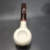 MBSD Meerschaum Deluxe Bent Rhodesian Block Meerschaum Pipe, Briar-Mortise - Image 8