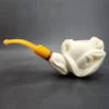 MBSD Meerschaum Deluxe Claw by Kenan Block Meerschaum Pipe, Briar-Mortise - Image 8