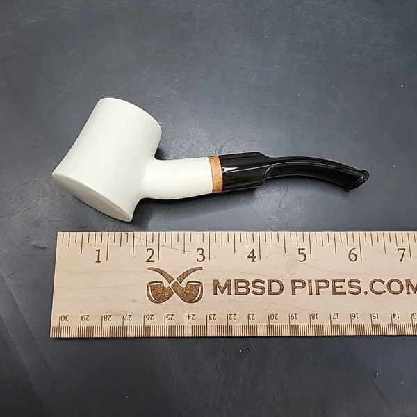 MBSD Meerschaum Deluxe Bo Pot Block Meerschaum Pipe, Briar-Mortise [SOLD OUT] - Image 9