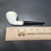 MBSD Meerschaum Deluxe Straight Rhodesian Block Meerschaum Pipe, Briar-Mortise - Image 9