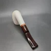 MBSD Meerschaum Deluxe Bent Billiard Block Meerschaum Pipe, Briar-Mortise [SOLD] - Image 9