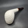 MBSD Meerschaum Deluxe Large Lattice Billiard Block Meerschaum Pipe, Briar-Mortise - Image 9