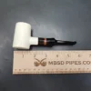 MBSD Meerschaum Deluxe Smooth Poker Block Meerschaum Pipe, Briar-Mortise - Image 9