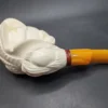 MBSD Meerschaum Deluxe Claw by Kenan Block Meerschaum Pipe, Briar-Mortise - Image 9