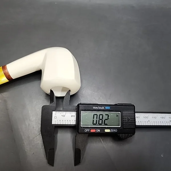 MBSD Meerschaum Deluxe Bent Block Meerschaum Pipe, Briar-Mortise - Image 10