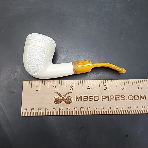 MBSD Meerschaum Deluxe Bent Dublin Block Meerschaum Pipe, Briar-Mortise [SOLD OUT] - Image 10