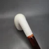 MBSD Meerschaum Deluxe Bent Billiard Block Meerschaum Pipe, Briar-Mortise [SOLD] - Image 10