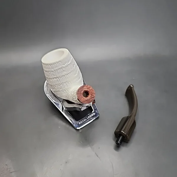 MBSD Meerschaum Deluxe Bent Egg Block Meerschaum Pipe, Briar-Mortise [SOLD] - Image 11