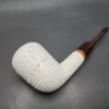 MBSD Meerschaum Deluxe Lattice Block Meerschaum Pipe, Briar-Mortise - Image 11