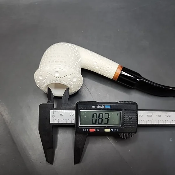 MBSD Meerschaum Deluxe Lattice Calabash Block Meerschaum Pipe, Briar-Mortise - Image 11