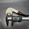 MBSD Meerschaum Deluxe Bent Rhodesian Block Meerschaum Pipe, Briar-Mortise - Image 11