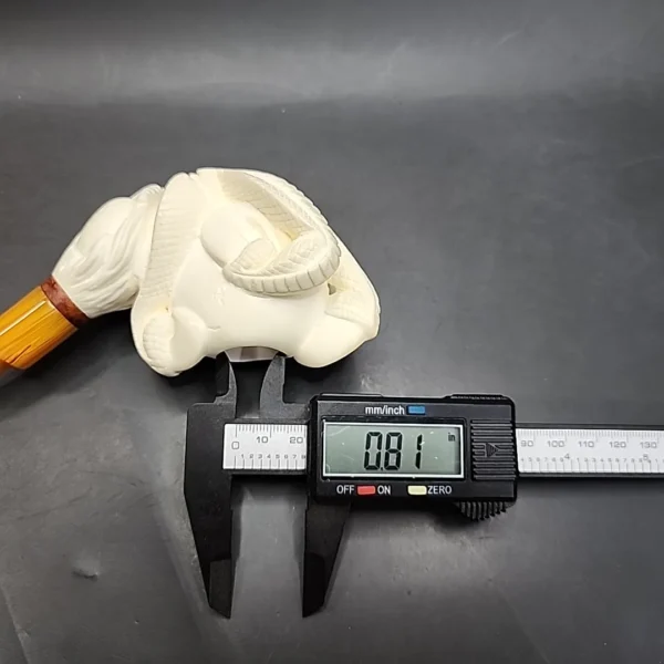 MBSD Meerschaum Deluxe Claw by Kenan Block Meerschaum Pipe, Briar-Mortise - Image 11